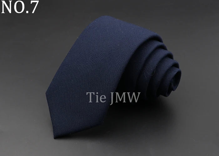 Men's 6cm Handmade Cotton Skinny Tie – Grey Plaids, Solids, & Stripes