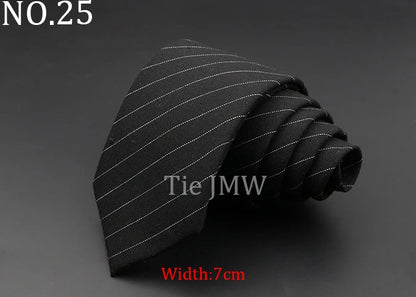 Men's 6cm Handmade Cotton Skinny Tie – Grey Plaids, Solids, & Stripes