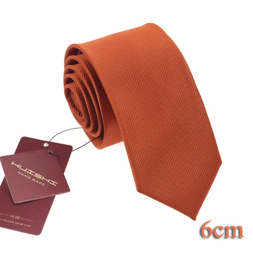 HUISHI Solid Color Neckties