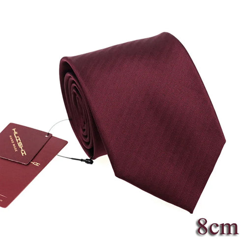 HUISHI Solid Color Neckties