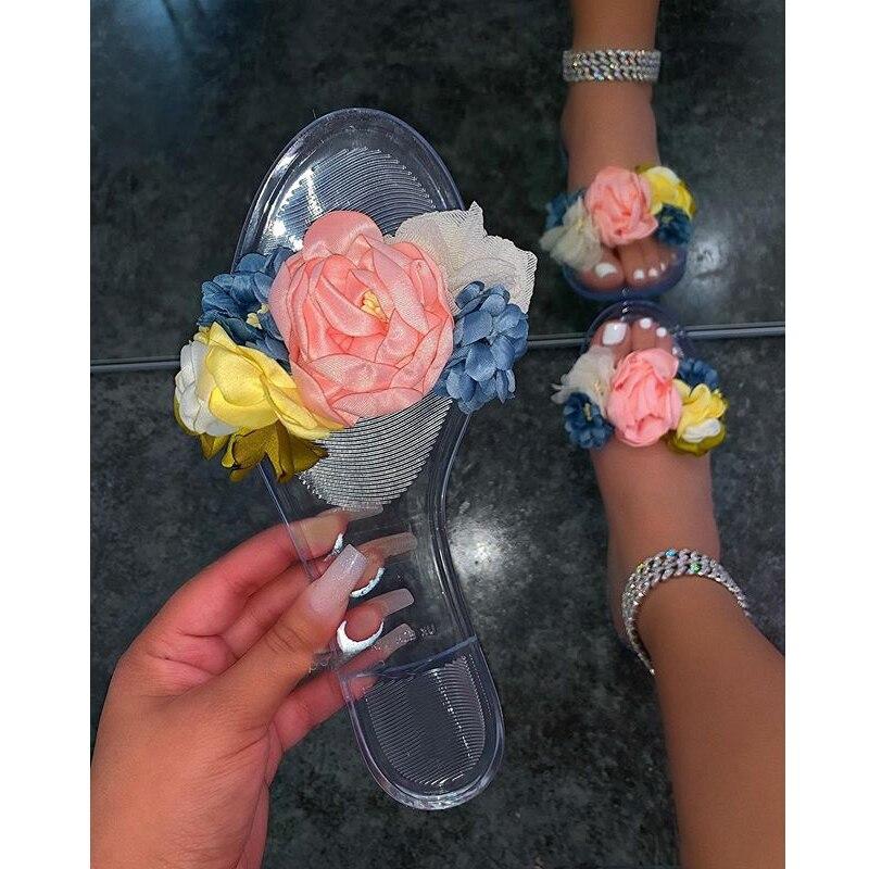 Summer Transparent Slides with Flowers