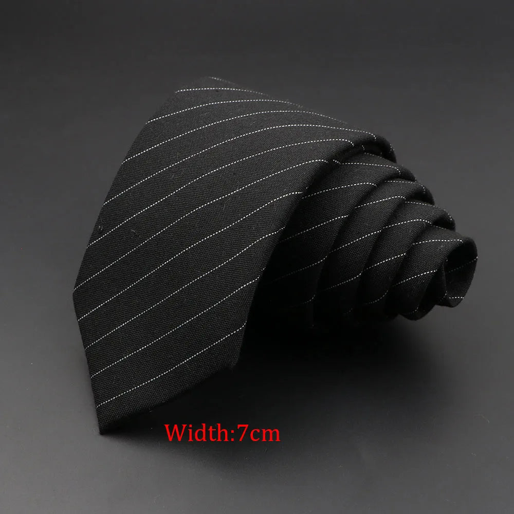 Men's 6cm Handmade Cotton Skinny Tie – Grey Plaids, Solids, & Stripes
