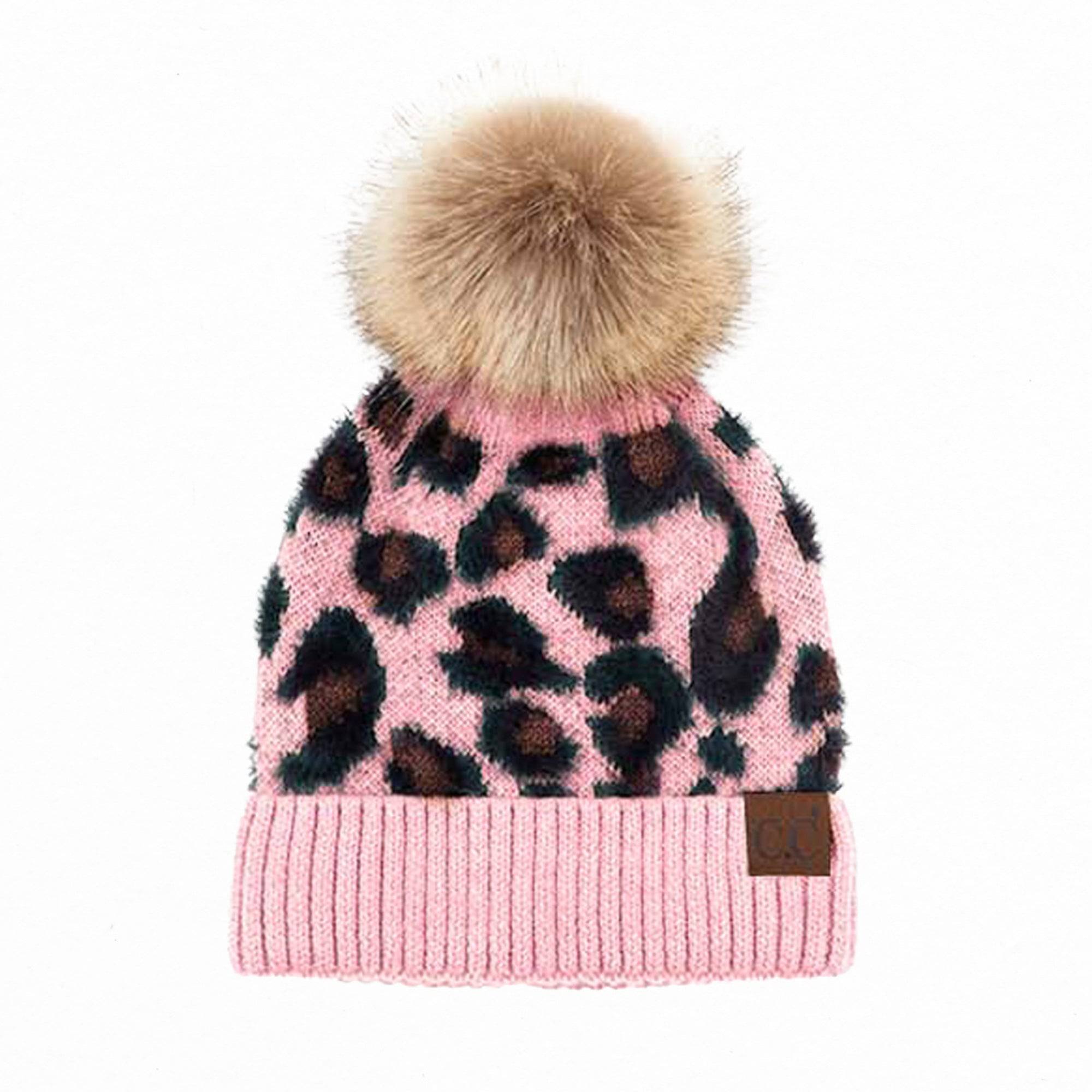 CC Beanie Leopard Pom Winter Hats for Adult and Kids by Truly