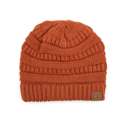 CC Beanie Popular Unisex Cable Knit Men Women Kids Skully Winter Hats