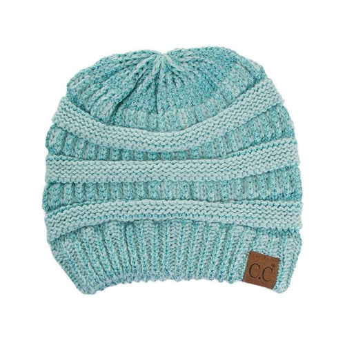 CC Cozy Metallic Cable Knit Skully Beanies Hats