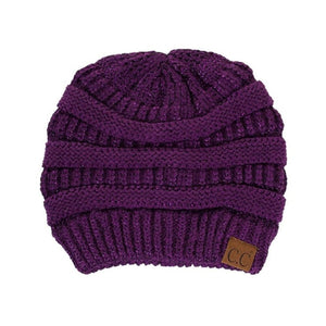 CC Cozy Metallic Cable Knit Skully Beanies Hats