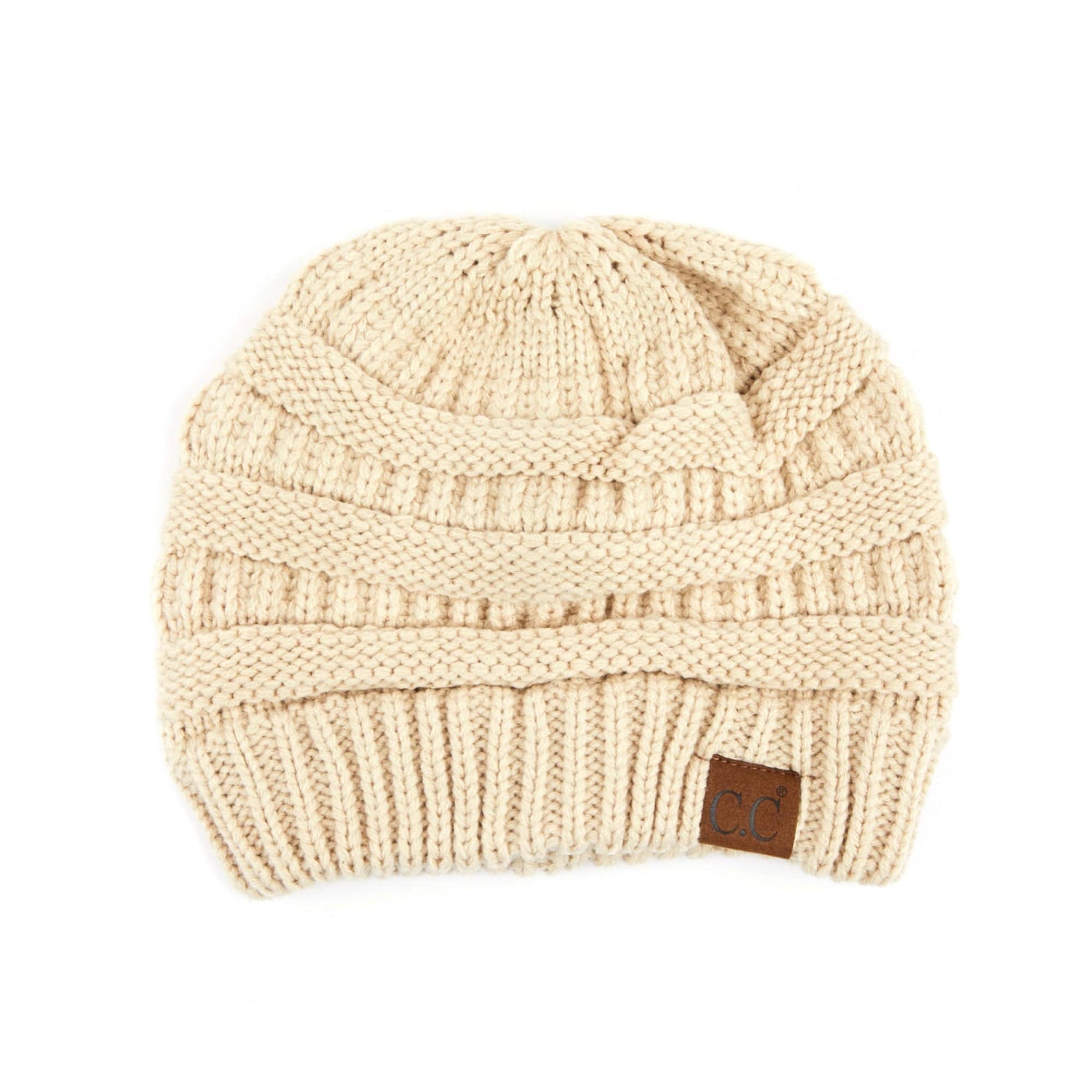 CC Popular Lined Cable Knit Skully Beanies Hats