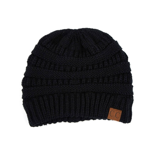 CC Popular Lined Cable Knit Skully Beanies Hats