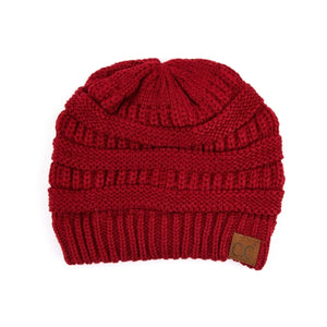 CC Popular Lined Cable Knit Skully Beanies Hats