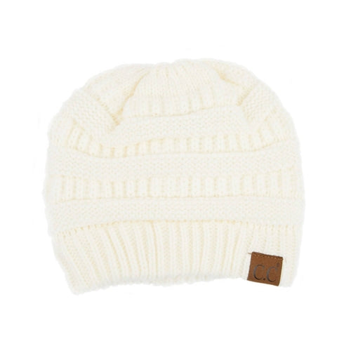 CC Popular Lined Cable Knit Skully Beanies Hats