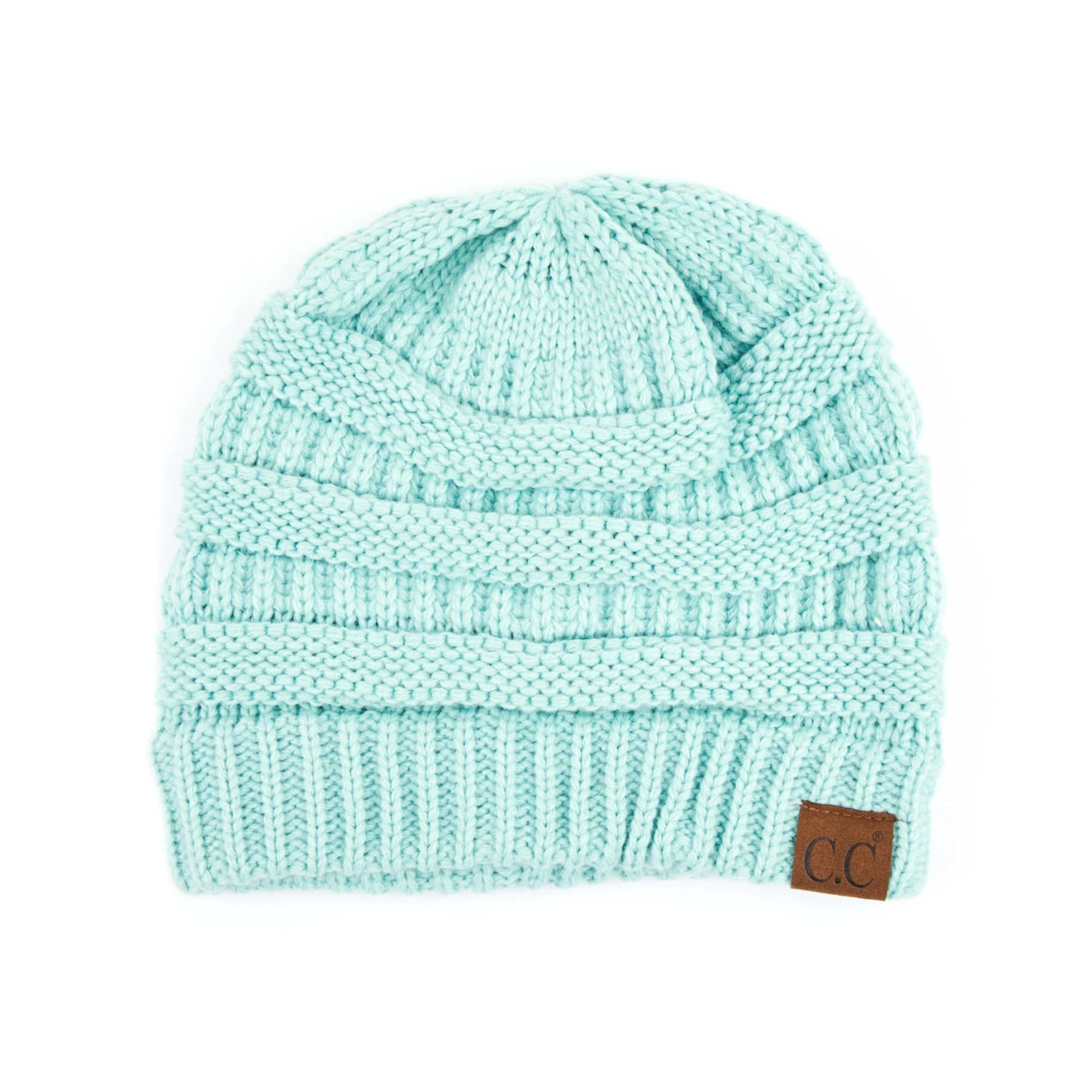 CC Popular Lined Cable Knit Skully Beanies Hats