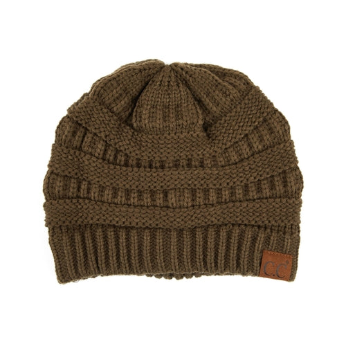 CC Popular Lined Cable Knit Skully Beanies Hats