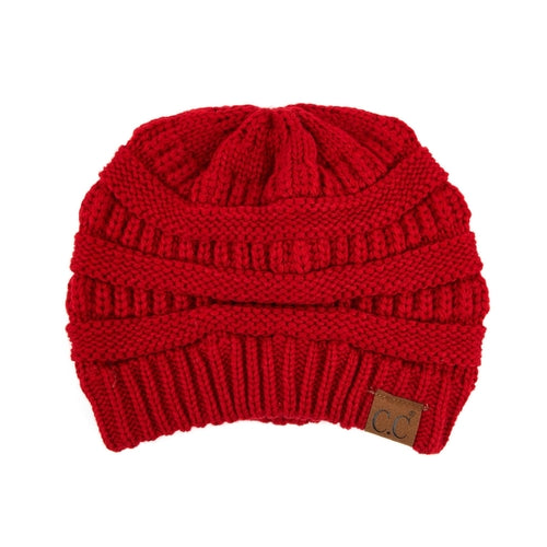 CC Popular Lined Cable Knit Skully Beanies Hats