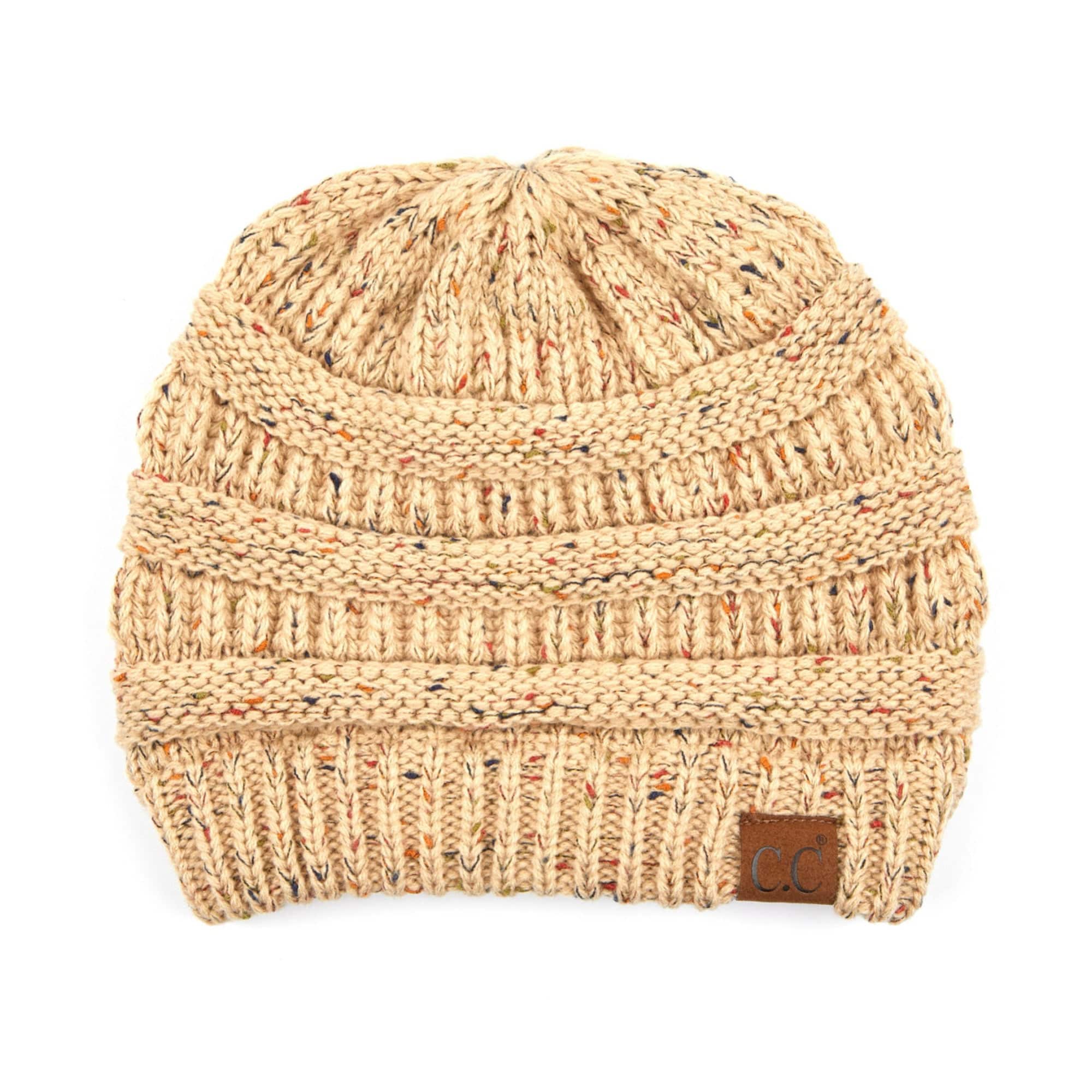 CC Cozy Confetti Cable Knit Skully Beanies Hats