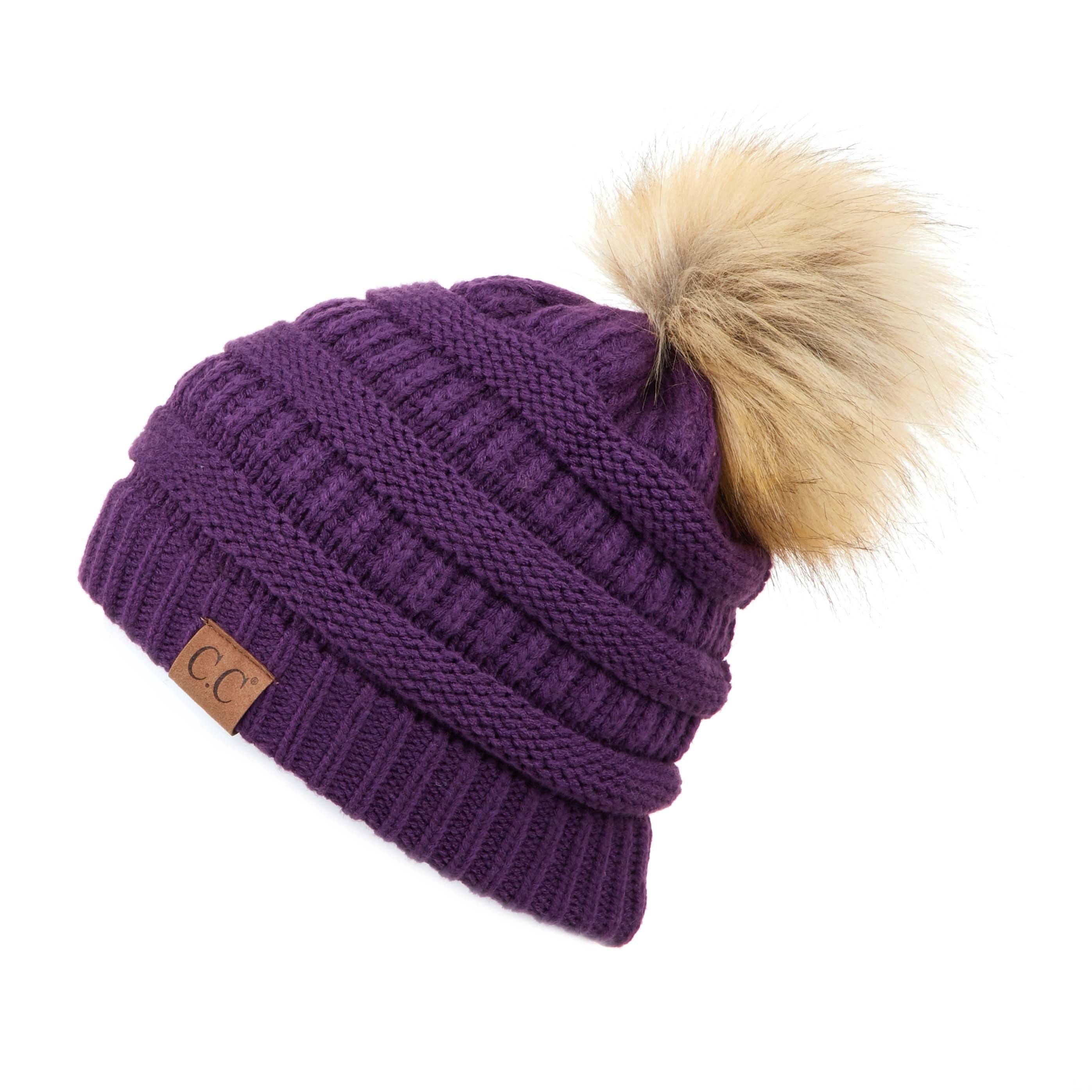 CC Trending Plush Pom Unisex Beanies Hats