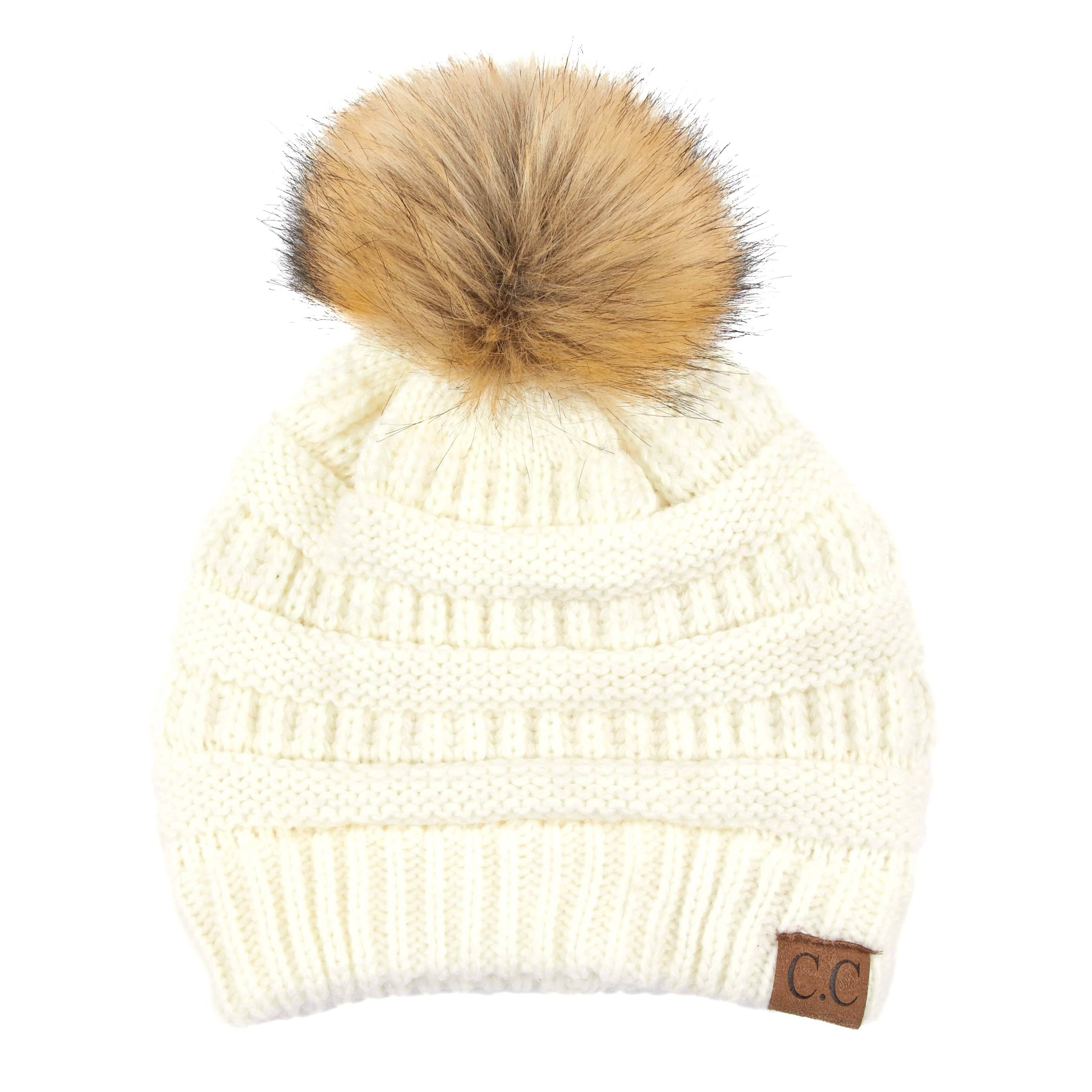 CC Trending Plush Pom Unisex Beanies Hats