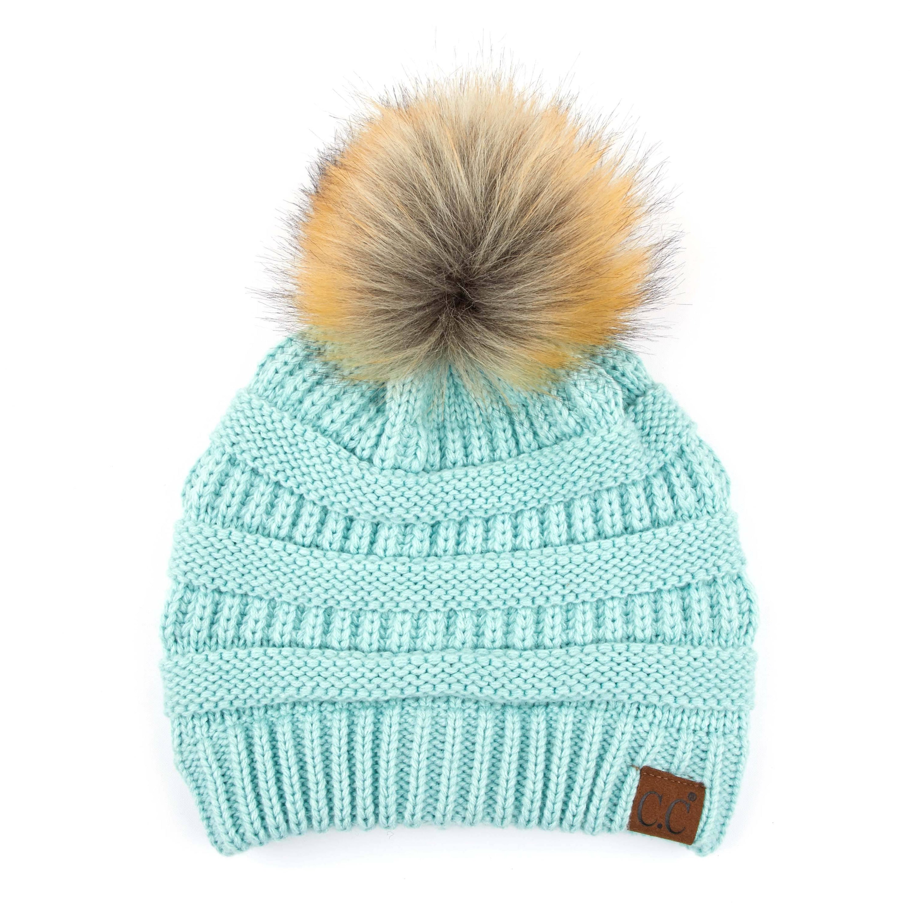 CC Trending Plush Pom Unisex Beanies Hats