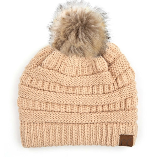 CC Trending Plush Pom Unisex Beanies Hats