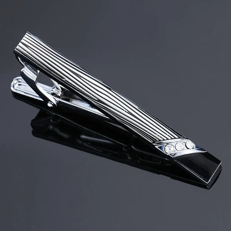 Enamel Men's Tie Clip – Stylish Crystal Design