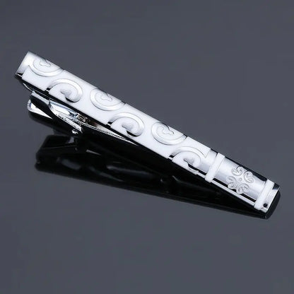 Enamel Men's Tie Clip – Stylish Crystal Design