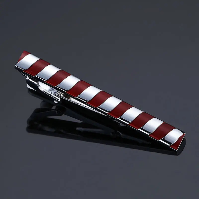 Enamel Men's Tie Clip – Stylish Crystal Design