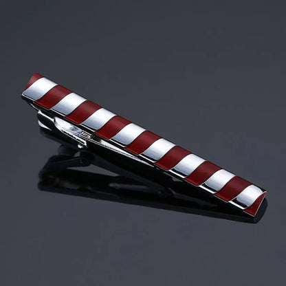 Enamel Men's Tie Clip – Stylish Crystal Design
