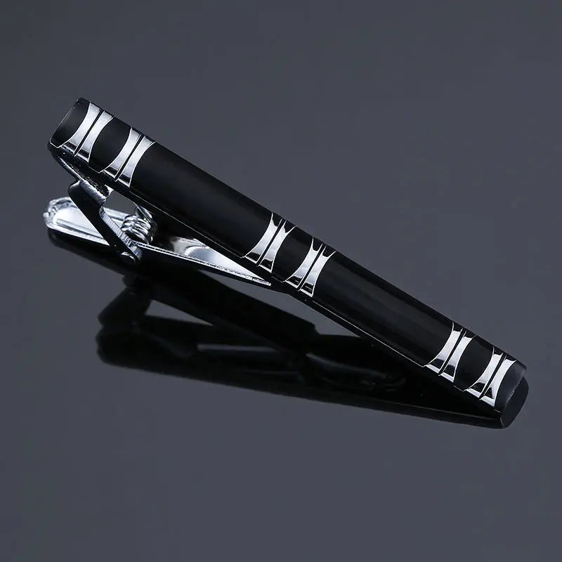 Enamel Men's Tie Clip – Stylish Crystal Design