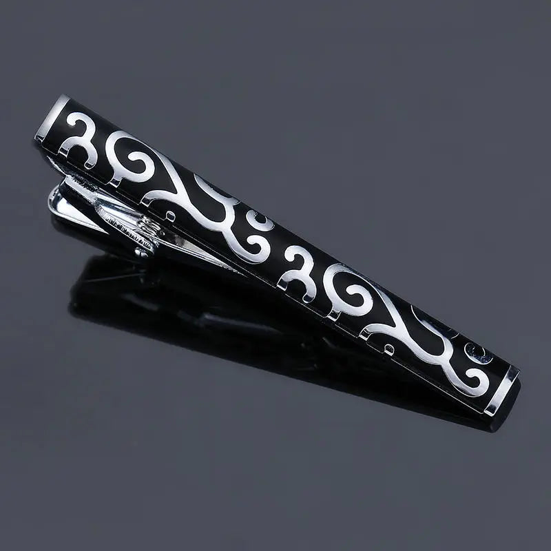 Enamel Men's Tie Clip – Stylish Crystal Design
