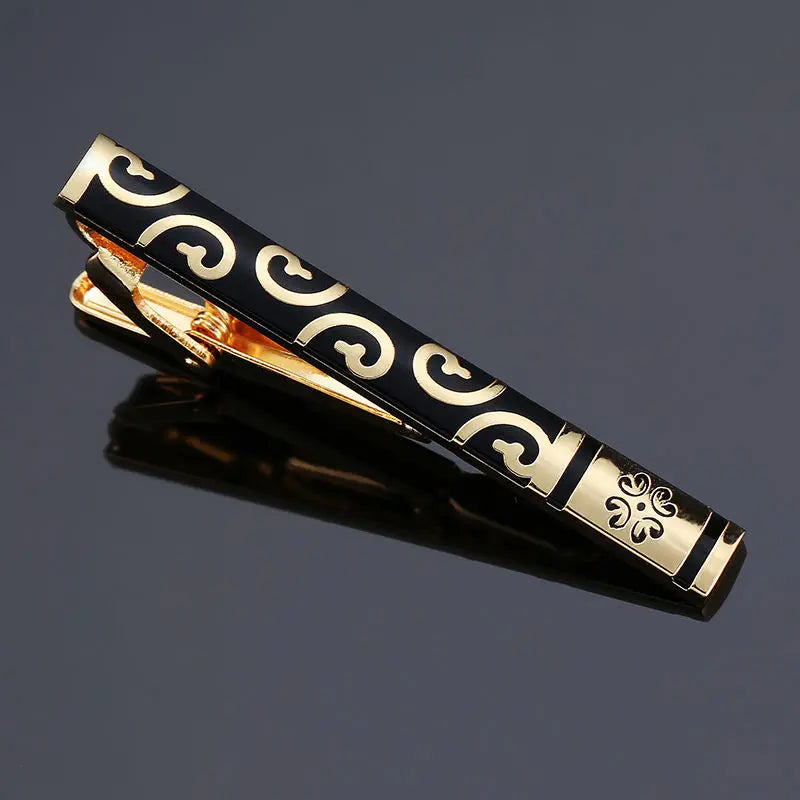 Enamel Men's Tie Clip – Stylish Crystal Design