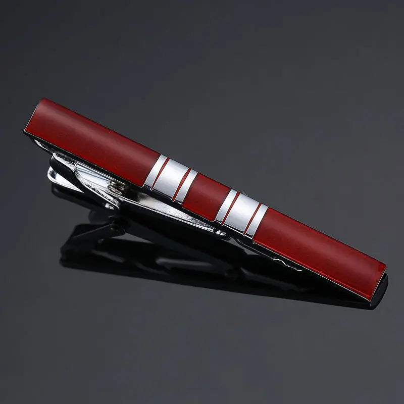 Enamel Men's Tie Clip – Stylish Crystal Design