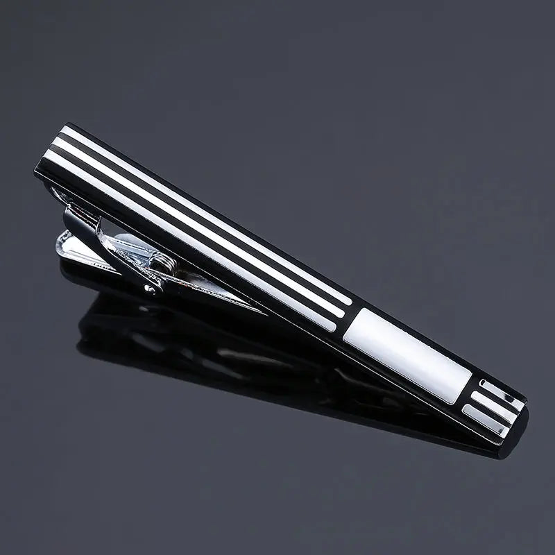 Enamel Men's Tie Clip – Stylish Crystal Design