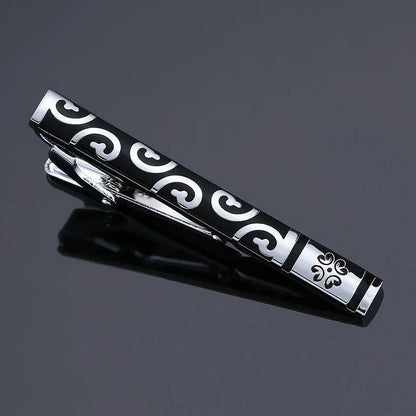 Enamel Men's Tie Clip – Stylish Crystal Design