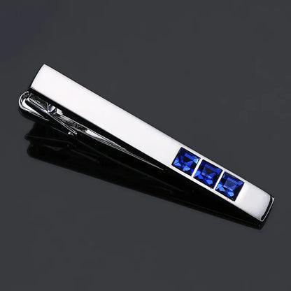 Enamel Men's Tie Clip – Stylish Crystal Design
