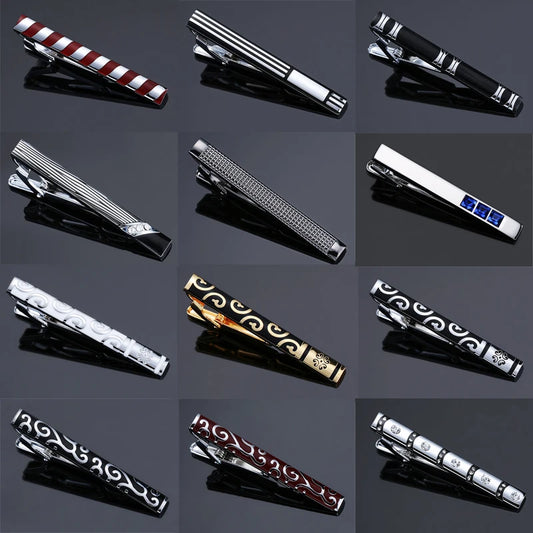 Enamel Men's Tie Clip – Stylish Crystal Design