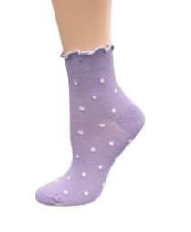 Women's Bamboo Socks - Low Cut Quarter Scalloped Edge Pastel Colors