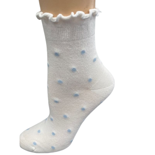 Women's Bamboo Socks - Low Cut Quarter Scalloped Edge Pastel Colors