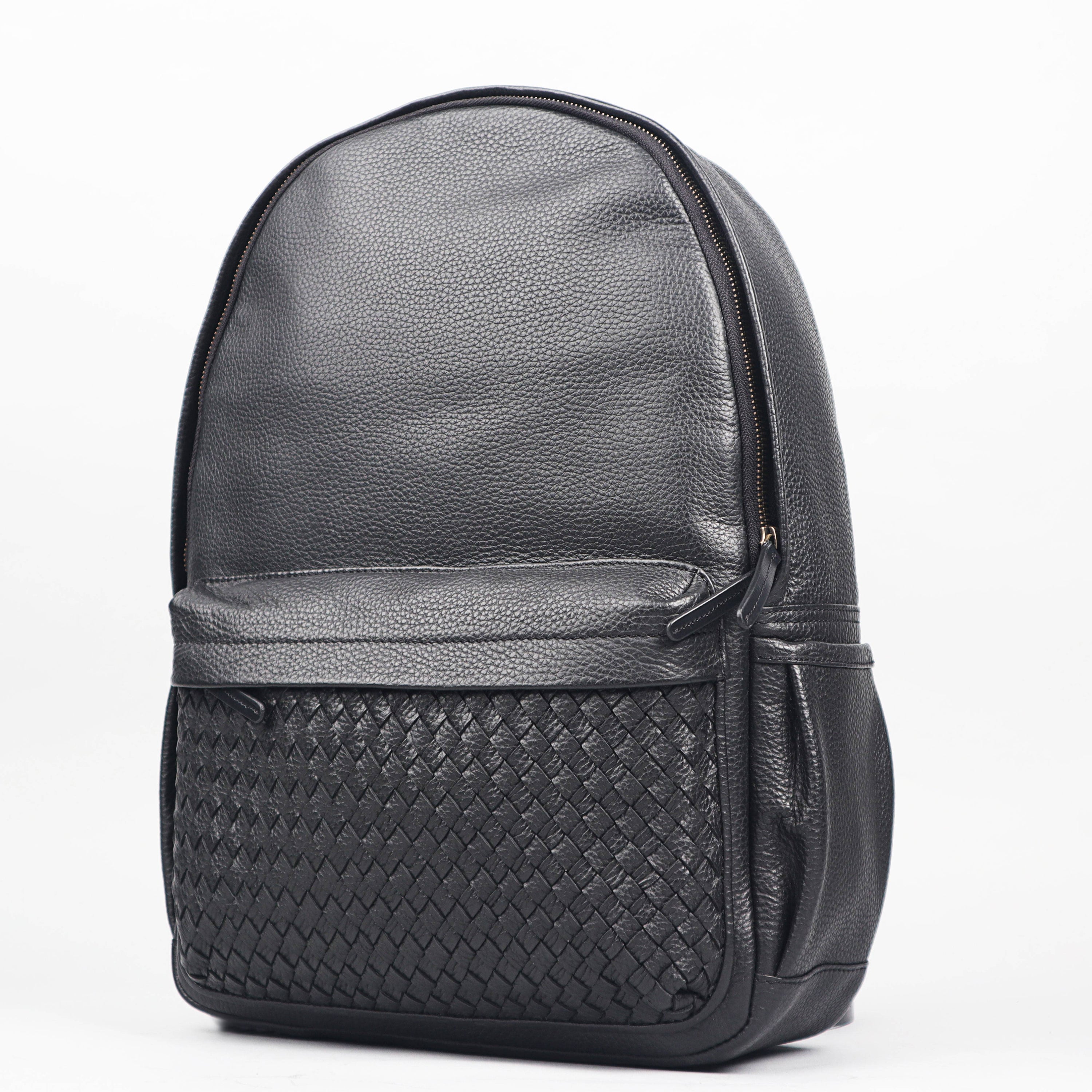 Weaved Journey Leather Backpack