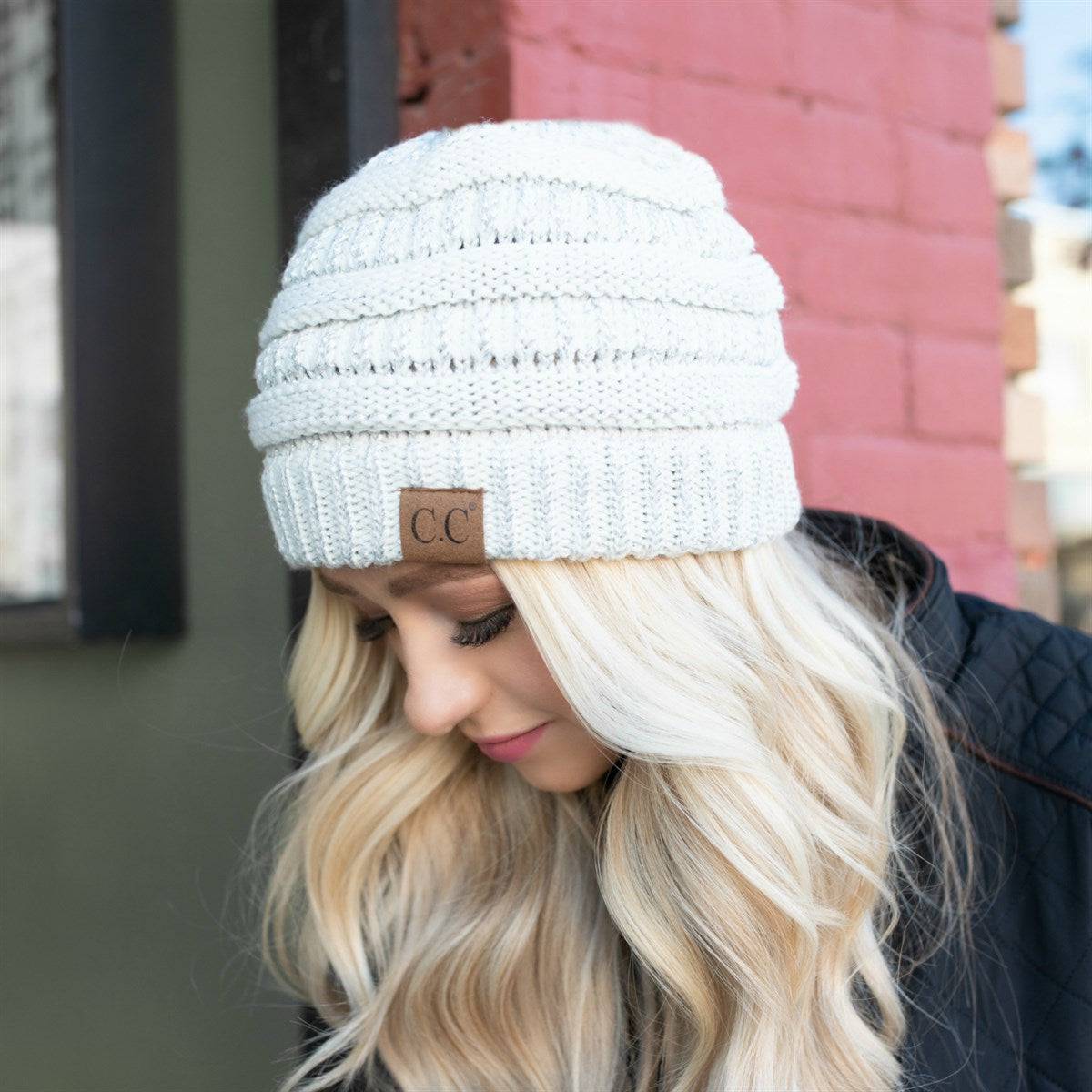 CC Popular Lined Cable Knit Skully Beanies Hats