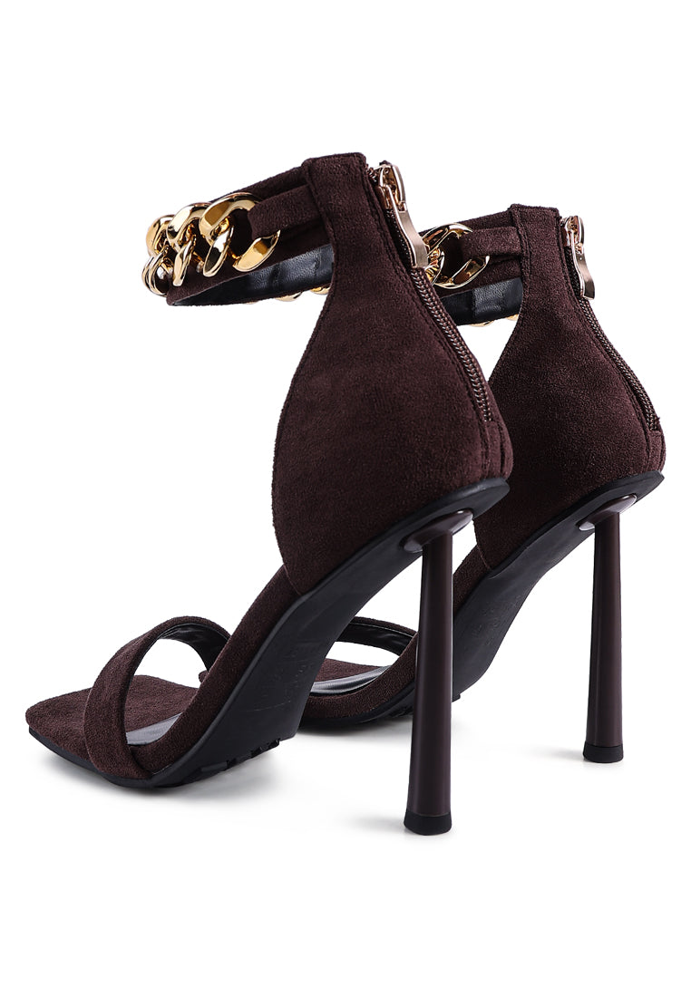 Last Sip Micro Suede High Heel Sandals