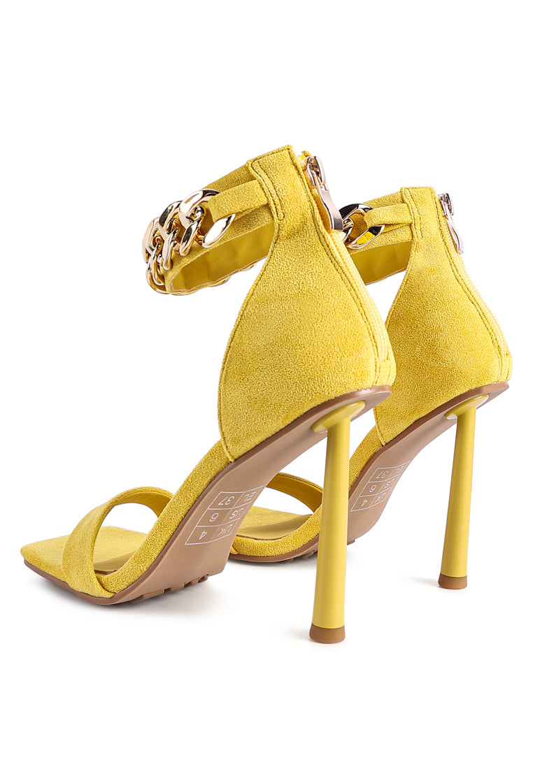 Last Sip Micro Suede High Heel Sandals