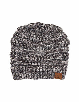 CC Crafted Multi-Toned Bun Kids Youth to Adult Beanies Hats