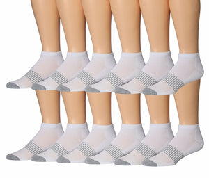 James Fiallo Men's 12-Pairs Performance Low Cut Athletic Sport Socks