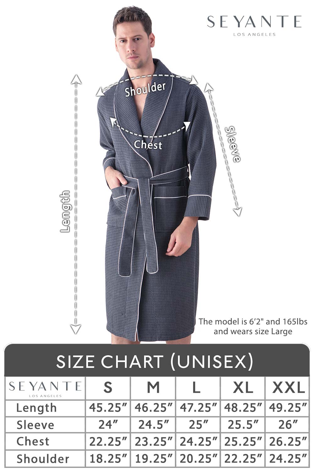 Men's Luxury Waffle Hotel Robe