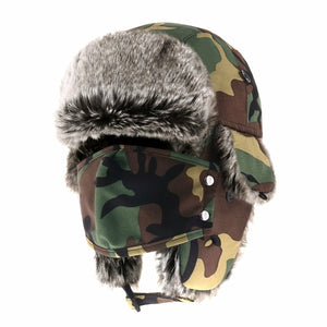 Winter Trapper Hat with Mask