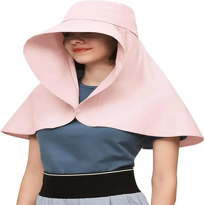 Women's UV Protection Sun Hat with Neck Flap – Wide Brim, Foldable, Lightweight & Breathable for Outdoor Use