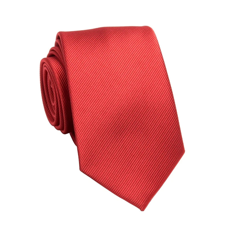 Business Jacquard Slim Tie – Classic British Solid Color