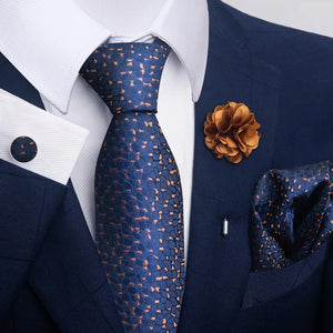 Luxury Ties Floral and Paisley Design (includes FREE flower lapel pin)