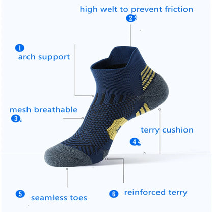 3 Pairs Non-Slip Quick-Drying Fitness Sports Socks
