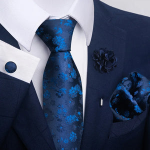 Luxury Ties Floral and Paisley Design (includes FREE flower lapel pin)