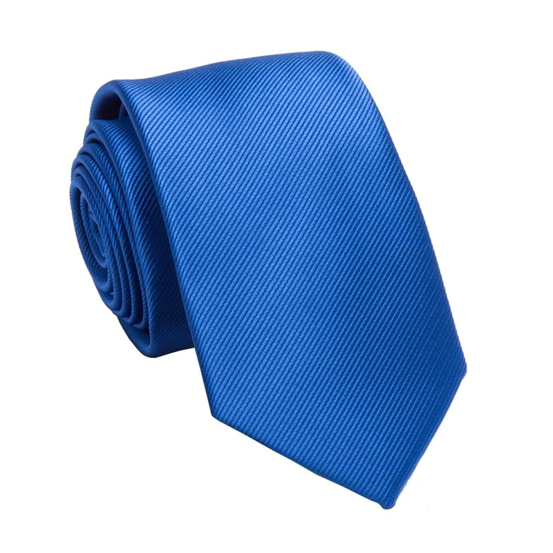 Business Jacquard Slim Tie – Classic British Solid Color